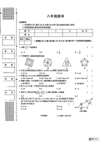甘肃省武威市凉州区金沙镇九年制学校2025-2026学年上学期期末考试八年级数学试题