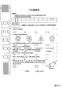 甘肃省武威市凉州区金沙镇九年制学校2025-2026学年上学期期末考试八年级数学试题