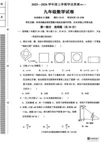 辽宁省丹东市宽甸县2025-2026学年九年级上学期期末考试数学试卷