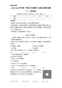 2025-2026学年第一学期七年级数学上册期末模拟试题（一）（青岛版）-带答案
