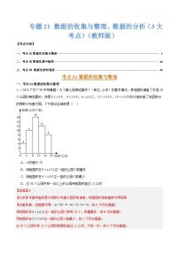 专题21 数据的收集与整理、数据的分析（3大考点）练习含答案--2026年中考数学一轮专题