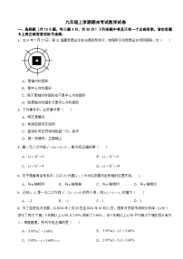 湖北省武汉市洪山区2025年九年级上学期期末考试数学试卷附答案