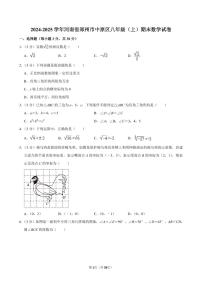 2024-2025学年河南省郑州市中原区八年级（上）期末数学试卷含答案