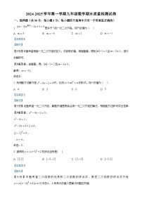 甘肃省武威三中教育集团联片教研2024—2025学年上学期九年级数学期末试卷（解析版）-A4