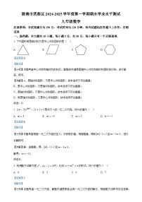甘肃省陇南市武都区九年级上学期期末数学试题（解析版）-A4