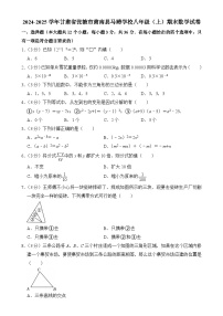 甘肃省张掖市肃南裕固族自治县马蹄学校2024—2025学年上学期八年级数学期末试卷-A4