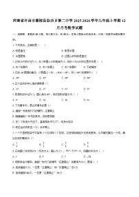 河南省许昌市鄢陵县彭店乡第二中学2025-2026学年九年级上学期12月月考数学试题-自定义类型