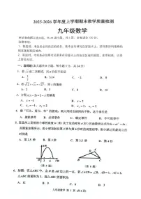 吉林省长春市公主岭市2025-2026学年九年级上学期1月期末数学试题