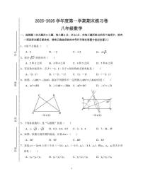 江苏省南京市联合体2025-2026学年八年级上学期数学期末练习卷