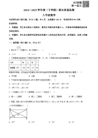 精品解析：吉林省长春市朝阳区2024—2025学年下学期八年级期末数学试题+答案