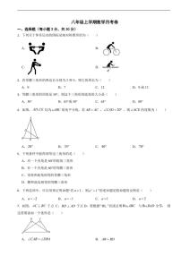 浙江省杭州2025年八年级上学期数学月考五套及答案