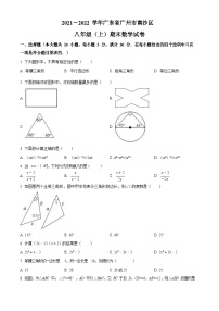 2021-2022学年广州市南沙区八年级上学期期末数学试卷（含答案）
