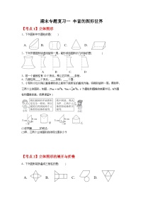 期末专题复习一 丰富的图形世界（4大考点）_同步练习 北师大版（2024）七年级数学上册（含答案）
