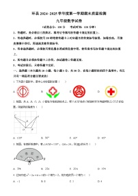 甘肃省庆阳市环县上学期期末考试九年级数学试卷（原卷版）-A4
