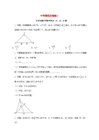 2026年九年级数学中考模拟压轴练1 [含答案]