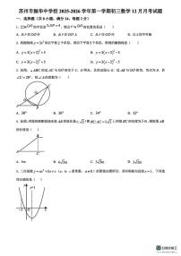 江苏省苏州市振华中学2025-2026学年上学期12月月考九年级数学试卷