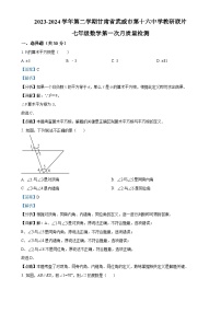 甘肃省武威市凉州区武威第十六中学教研联片七年级下学期第一次月考数学试题（3月）（解析版）-A4