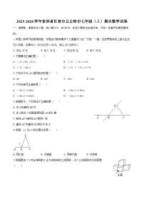 2025-2026学年吉林省长春市公主岭市七年级（上）期末数学试卷-自定义类型