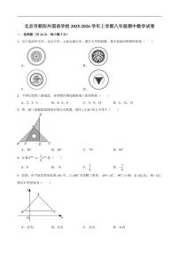 北京市朝阳外国语学校2025-2026学年上学期八年级期中数学试卷（含答案）