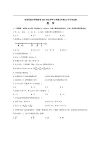 2025-2026学年安徽省池州市东至县部分校联考七年级上学期12月月考数学试题（有答案）