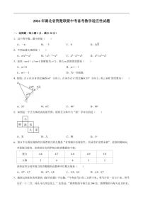 2026年湖北省荆楚联盟中考备考数学适应性试题（有答案）