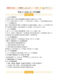 寒假作业14 认识二元一次方程组（巩固培优）八年级数学新教材北师大版+答案