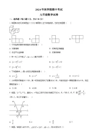 甘肃省张掖市甘州区大成学校九年级上学期11月期中考试数学试题（原卷版）-A4