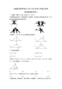 2025-2026学年河南省信阳市息县八年级上学期期末精选卷A数学试卷（学生版）