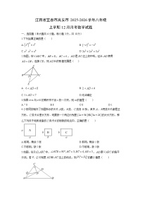 2025-2026学年江西省宜春市高安市八年级上学期12月月考数学试卷（学生版）