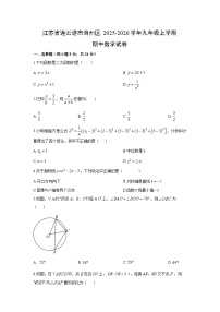 2025-2026学年江苏省连云港市海州区九年级上学期期中数学试卷（学生版）
