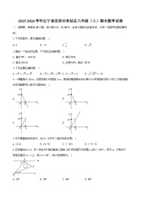 2025-2026学年辽宁省沈阳市皇姑区八年级（上）期末数学试卷（含答案+解析）