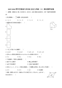 2025-2026学年甘肃省兰州市红古区九年级（上）期末数学试卷-自定义类型