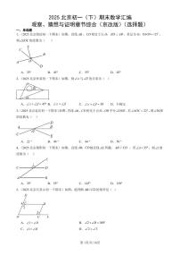 2025北京初一（下）期末数学汇编：观察、猜想与证明章节综合（京改版）（选择题）
