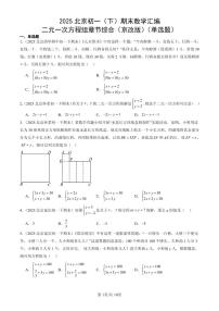 2025北京初一（下）期末数学汇编：二元一次方程组章节综合（京改版）（单选题）