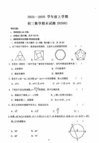 黑龙江省齐齐哈尔龙沙区2025-2026学年上学期九年级期末数学试题