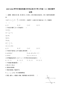 2025-2026学年甘肃省张掖市甘州区育才中学八年级（上）期末数学试卷-自定义类型