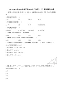 2025-2026学年吉林省长春153中八年级（上）期末数学试卷-自定义类型