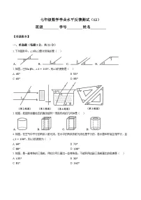 江苏省连云港市新海初级中学2025-2026第一学期七年级数学周测12含答案