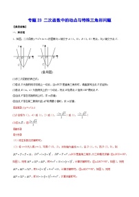 2026学年苏科版数学初三中考复习几何专题23 二次函数中的动点与特殊三角形问题（讲义）（解析版）