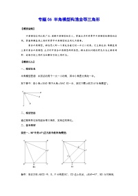 2026学年苏科版数学初三中考复习几何专题06 半角模型构造全等三角形（讲义）（解析版）