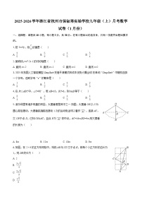 2025-2026学年浙江省杭州市保俶塔实验学校九年级（上）月考数学试卷（1月份）-自定义类型