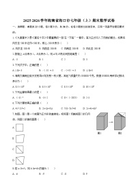 2025-2026学年海南省海口市七年级（上）期末数学试卷-自定义类型