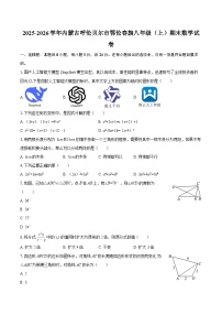 2025-2026学年内蒙古呼伦贝尔市鄂伦春旗八年级（上）期末数学试卷-自定义类型