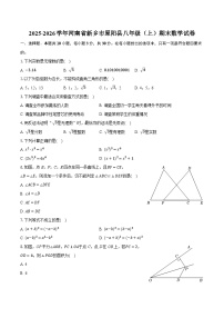 2025-2026学年河南省新乡市原阳县八年级（上）期末数学试卷（含答案+解析）