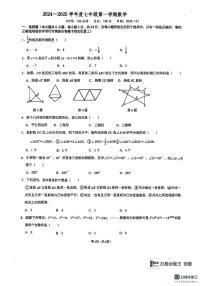 江苏省沭阳如东实验中学2024-2025学年上学期七年级数学十二月月考试卷（月考）