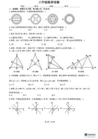 安徽省亳州市十八里中心中学2025-2026学年八年级上学期第三次月考数学试卷（月考）
