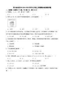 四川省自贡市2024-2025学年七年级上学期期末检测数学题（含解析）