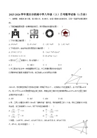 2025-2026学年重庆市铁路中学八年级（上）月考数学试卷（1月份）-自定义类型