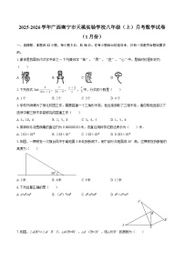 2025-2026学年广西南宁市天桃实验学校八年级（上）月考数学试卷（1月份）-自定义类型
