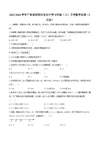 2025-2026学年广东省深圳市宝安中学七年级（上）月考数学试卷（1月份）-自定义类型
